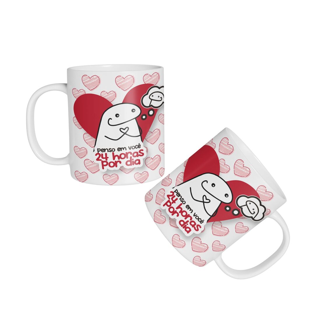 Caneca Cerâmica - Namorados - Flork - 24 Horas