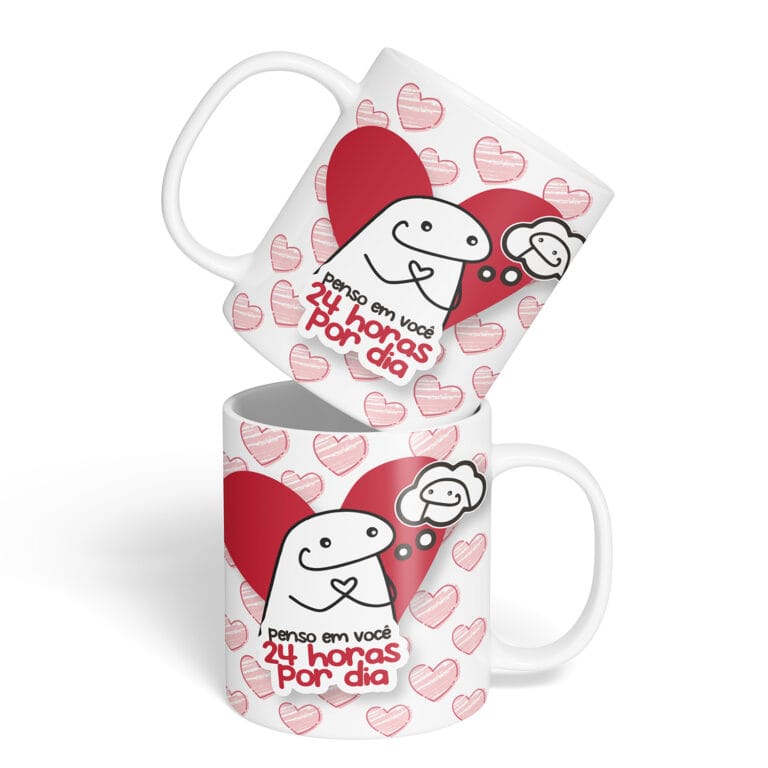 Caneca Cerâmica – Namorados – Flork – 24 Horas