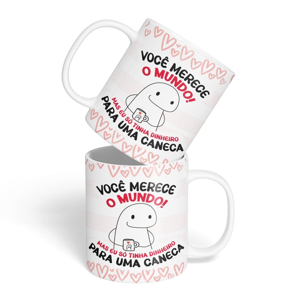 Caneca Cerâmica - Namorados - Flork - Dinheiro Para Caneca