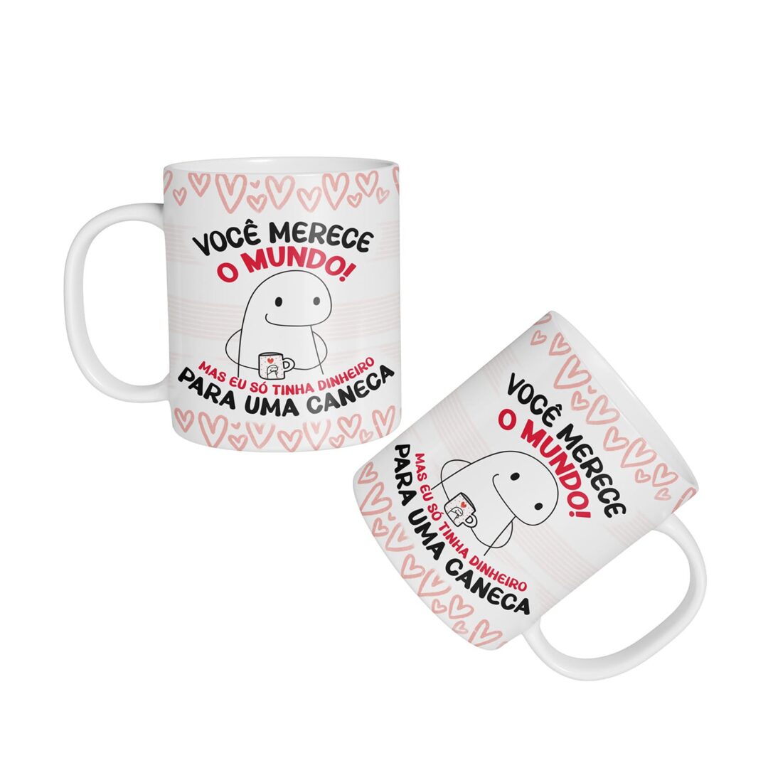Caneca Cerâmica - Namorados - Flork - Dinheiro Para Caneca