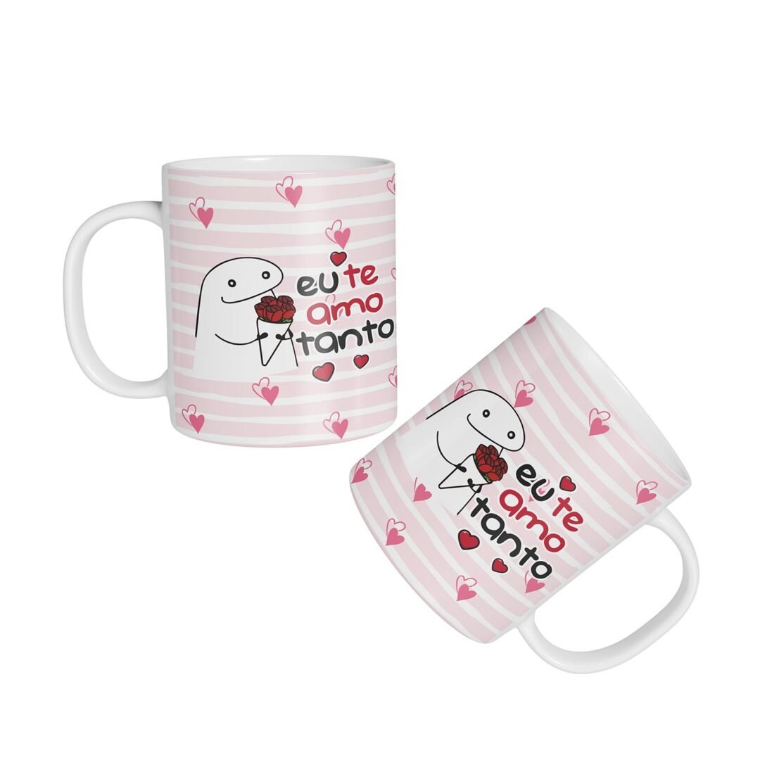 Caneca Cerâmica - Namorados - Flork - Eu Te Amo Tanto