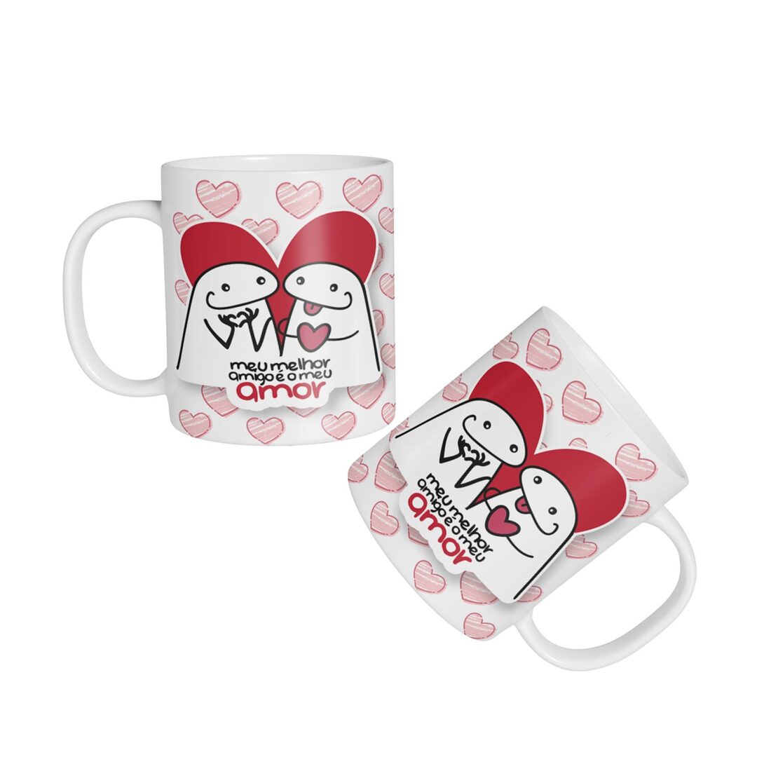 Caneca Cerâmica - Namorados - Flork - Melhor Amigo