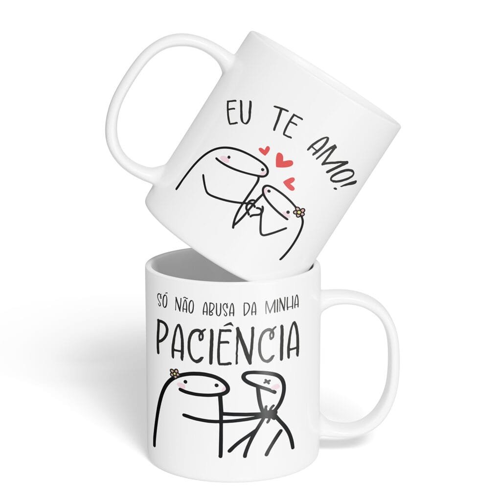 Caneca Cerâmica - Namorados - Flork - Não Abusa