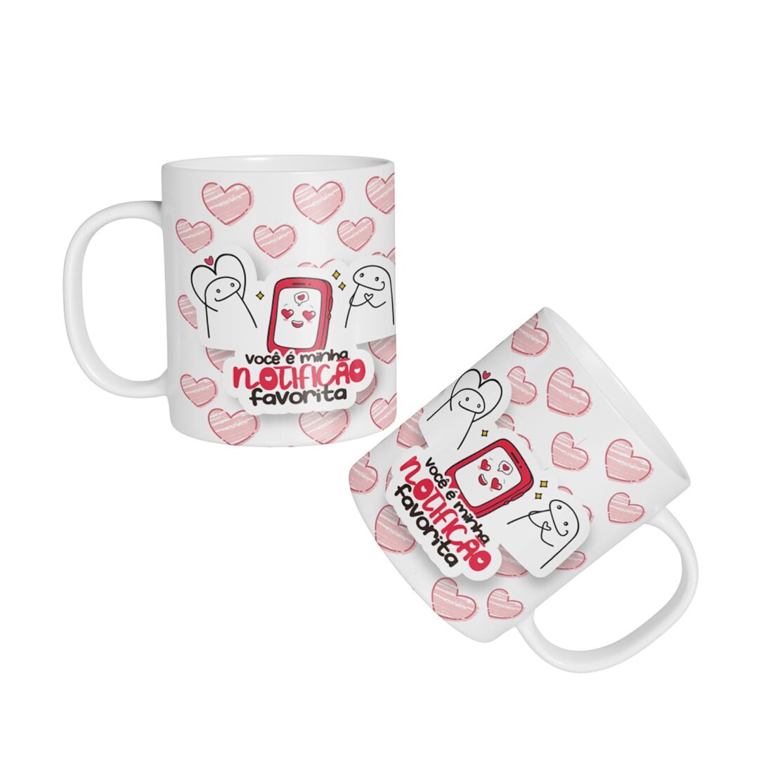 Caneca Cerâmica - Namorados - Flork - Notificação Favorita