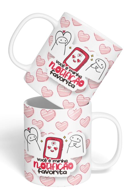 Caneca Cerâmica - Namorados - Flork - Notificação Favorita