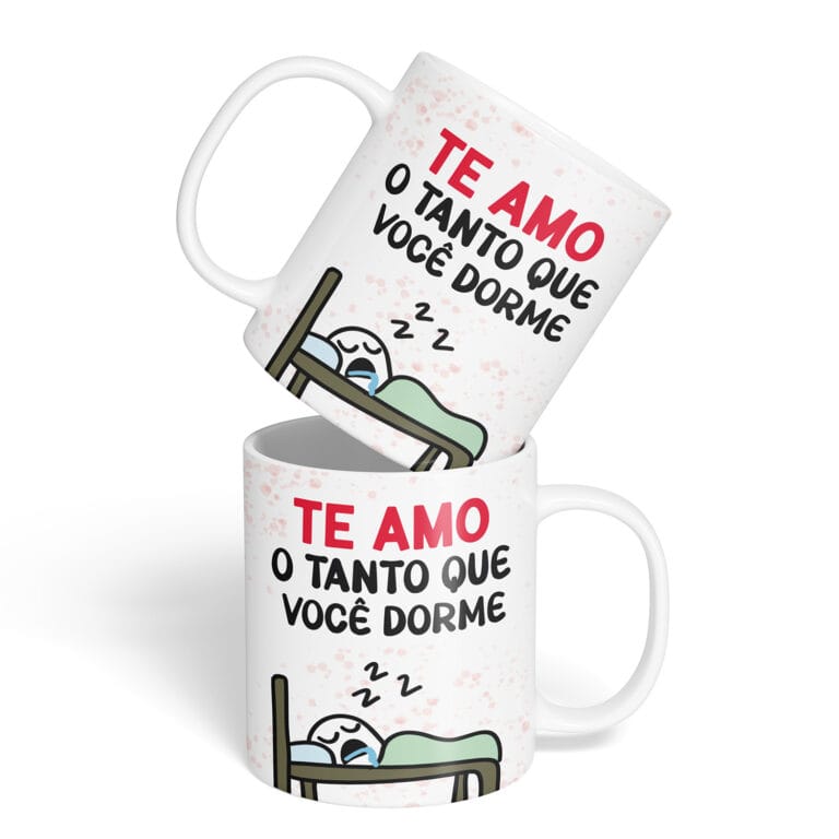 Caneca Cerâmica – Namorados – Flork – O Tanto Que Dorme
