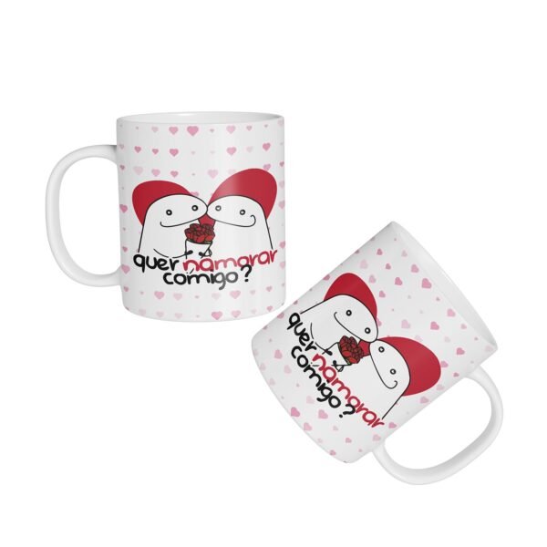 Caneca Cerâmica - Namorados - Flork - Quer Namorar Comigo - Imagem 2