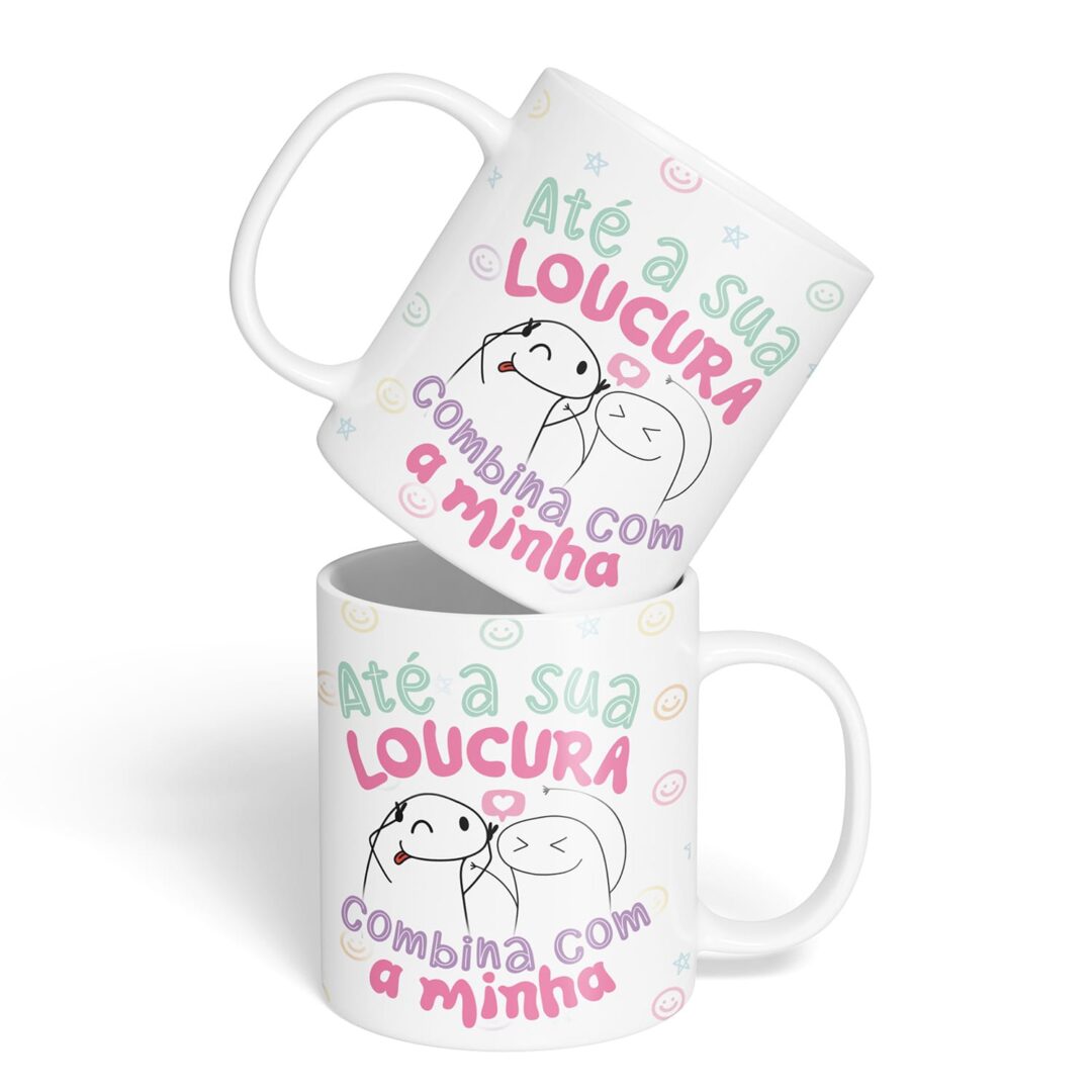 Caneca Cerâmica - Namorados - Flork - Sua Loucura