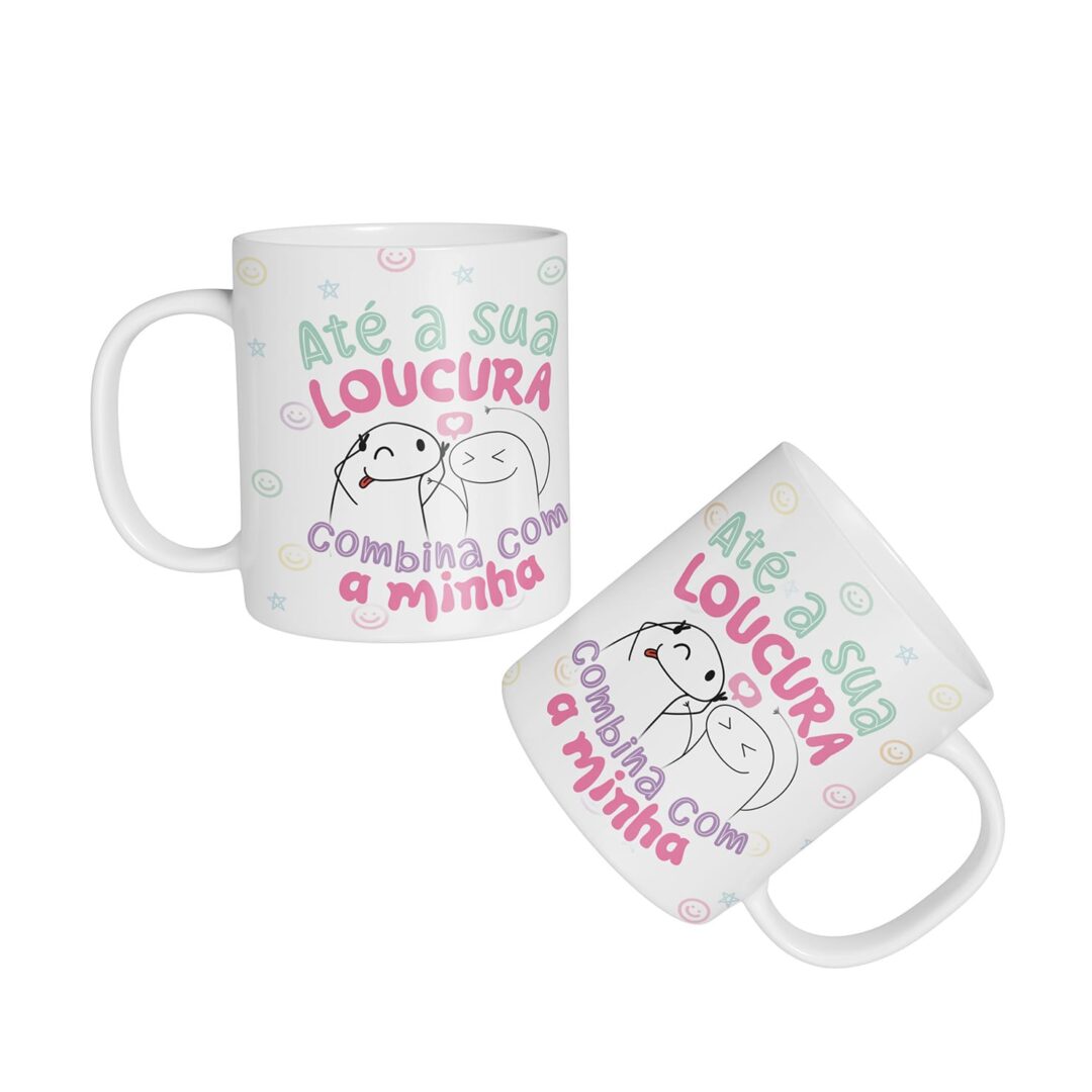 Caneca Cerâmica - Namorados - Flork - Sua Loucura