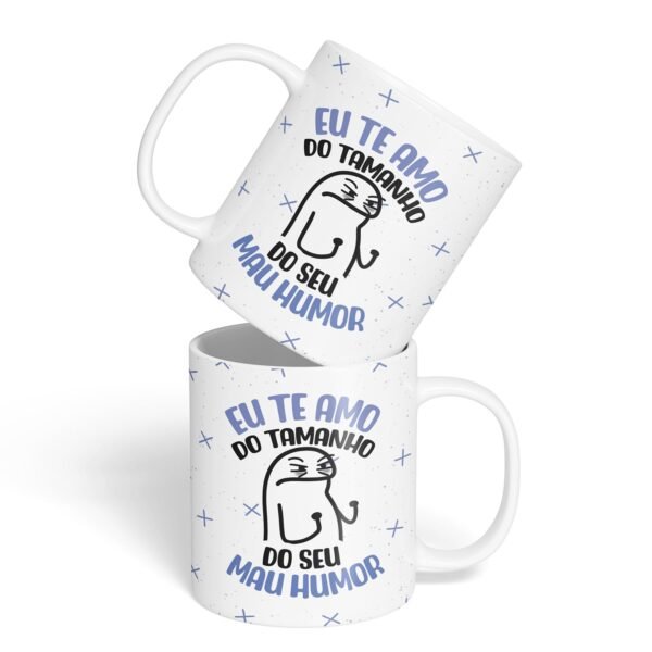 Caneca Cerâmica - Namorados - Flork - Tamanho do Mau Humor