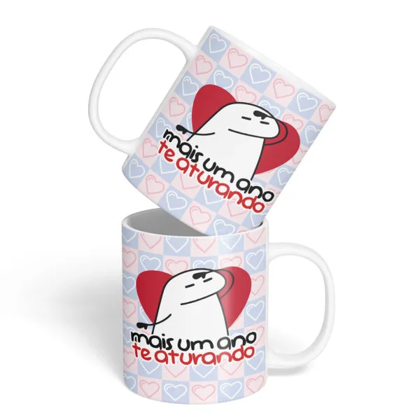 Caneca Cerâmica - Namorados - Flork - Te Aturando