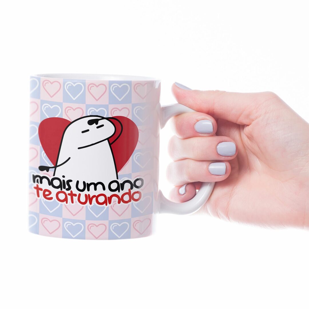 Caneca Cerâmica - Namorados - Flork - Te Aturando