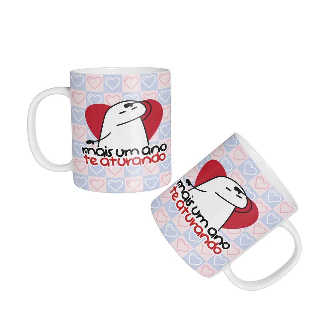 Caneca Cerâmica - Namorados - Flork - Te Aturando