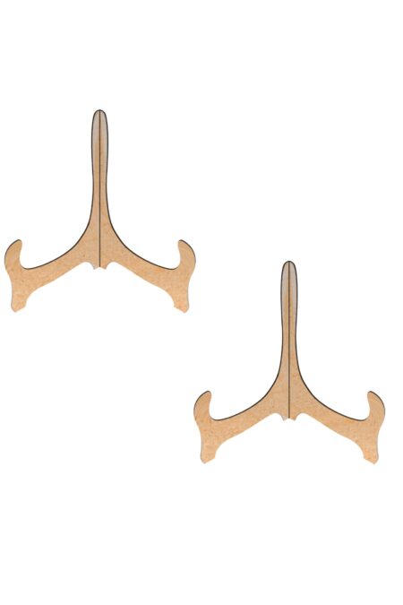 Kit 02 Suportes e Expositores para Pratos em MDF Sustentável