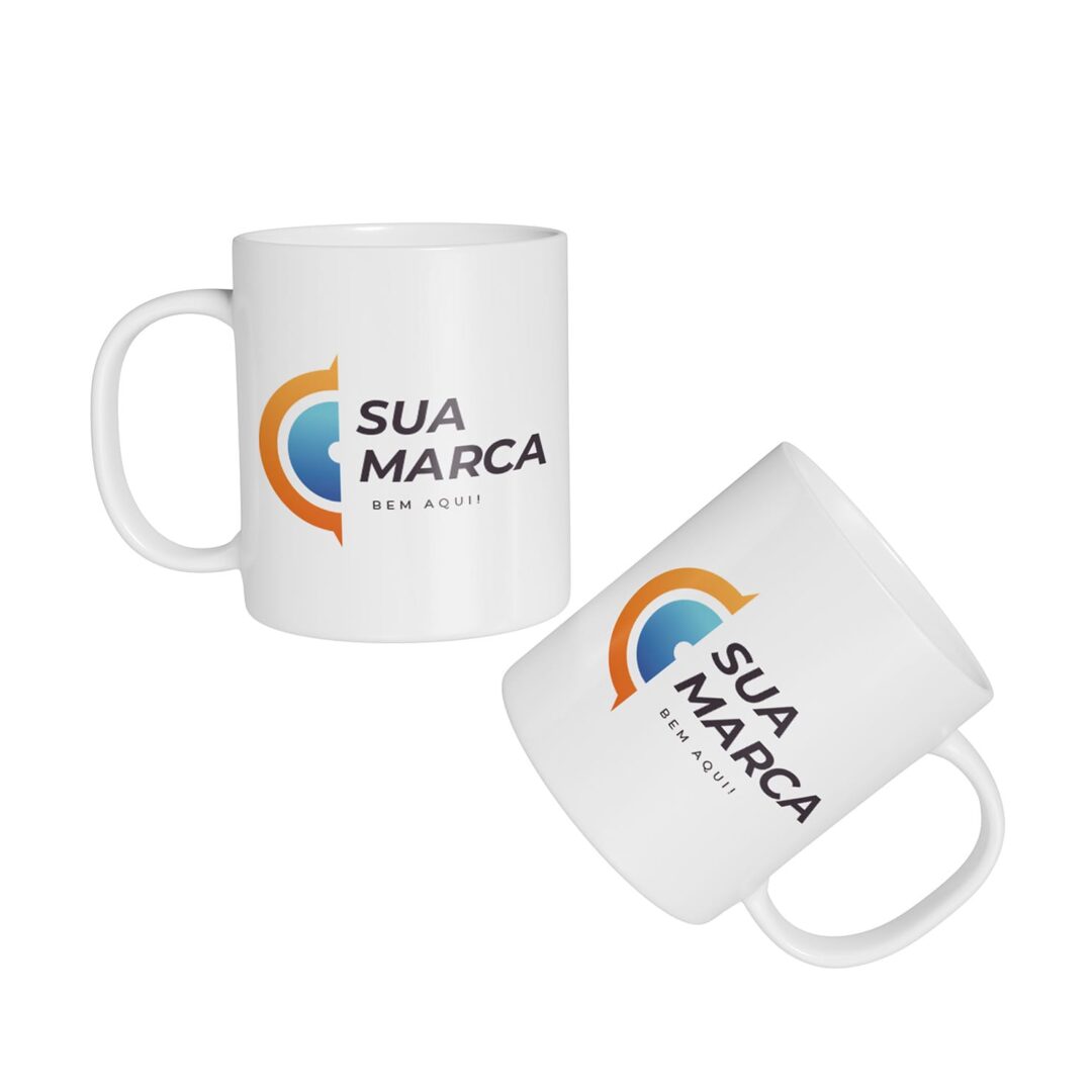 Caneca Cerâmica 325ml - Personalize com Sua Marca