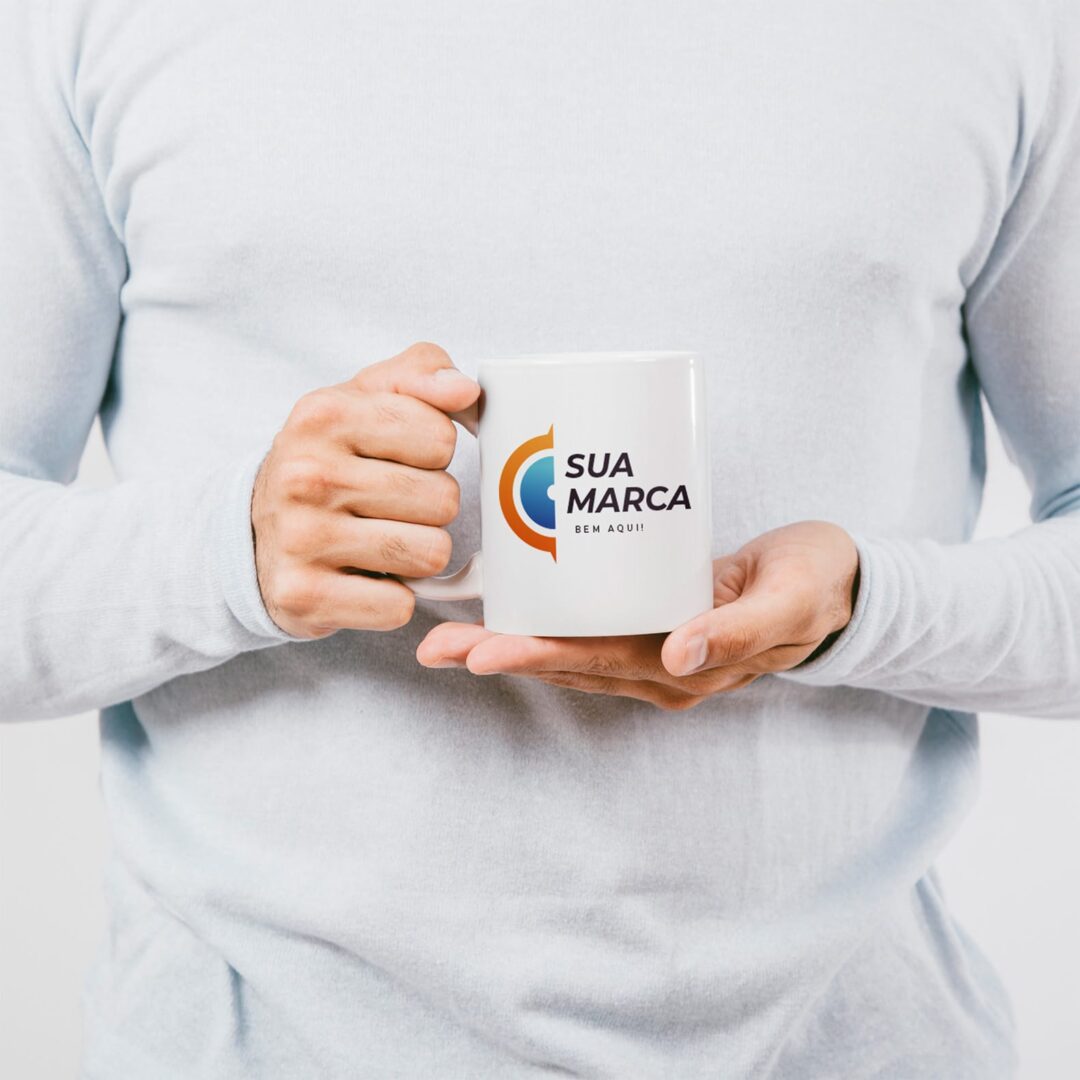 Caneca Cerâmica 325ml - Personalize com Sua Marca