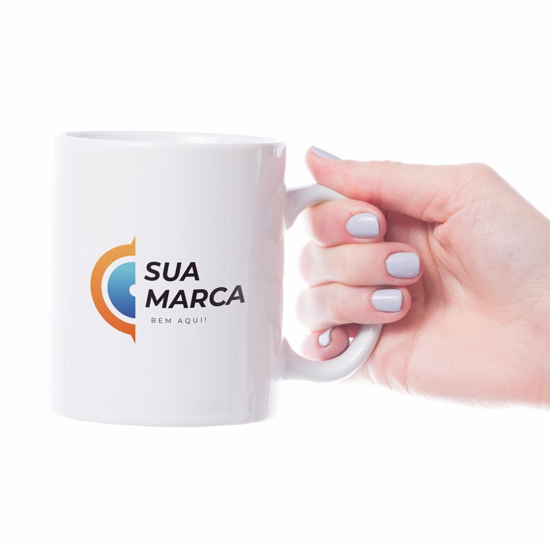 Caneca Cerâmica 325ml - Personalize com Sua Marca