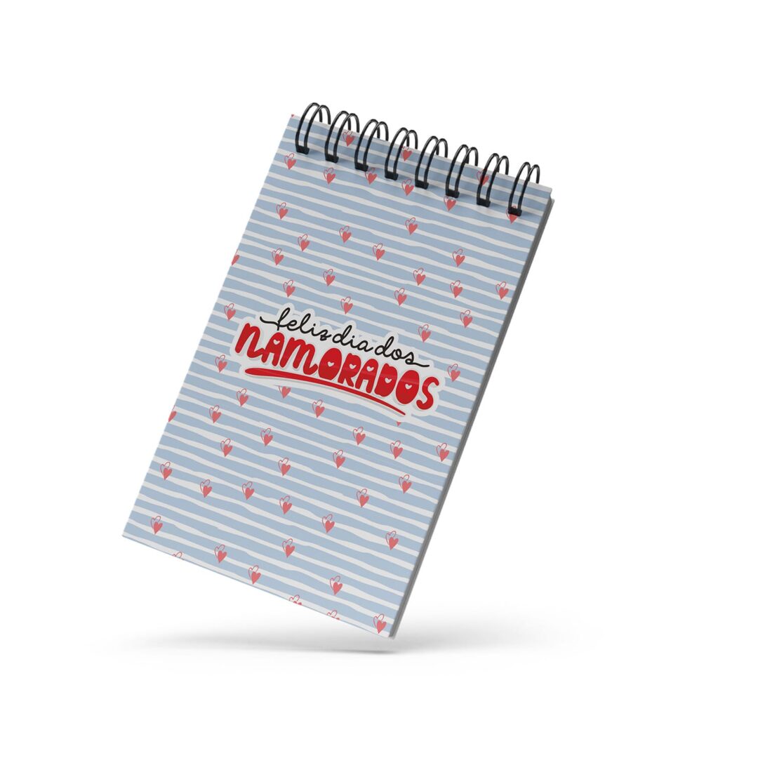 Bloco de Notas 10x15cm - Namorados - Feliz Dia dos Namorados