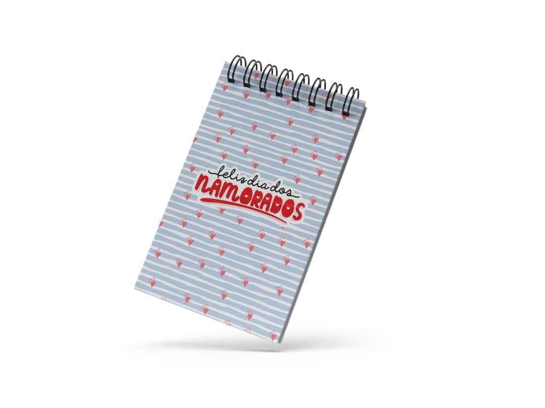 Bloco de Notas 10x15cm - Namorados - Feliz Dia dos Namorados