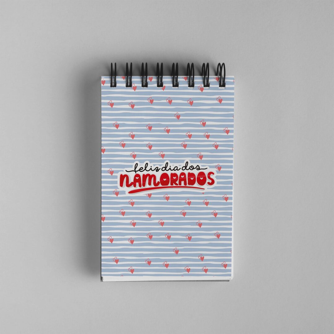 Bloco de Notas 10x15cm - Namorados - Feliz Dia dos Namorados