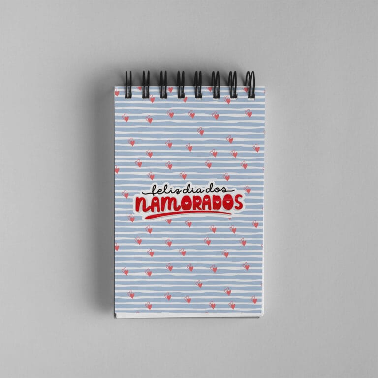 Bloco de Notas 10x15cm – Namorados – Feliz Dia dos Namorados