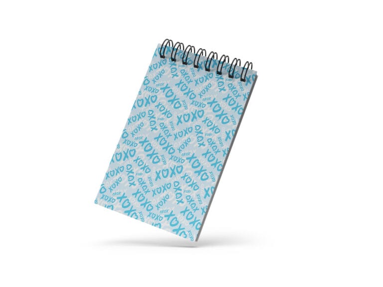 Bloco de Notas 10x15cm – Namorados – XOXO – Azul