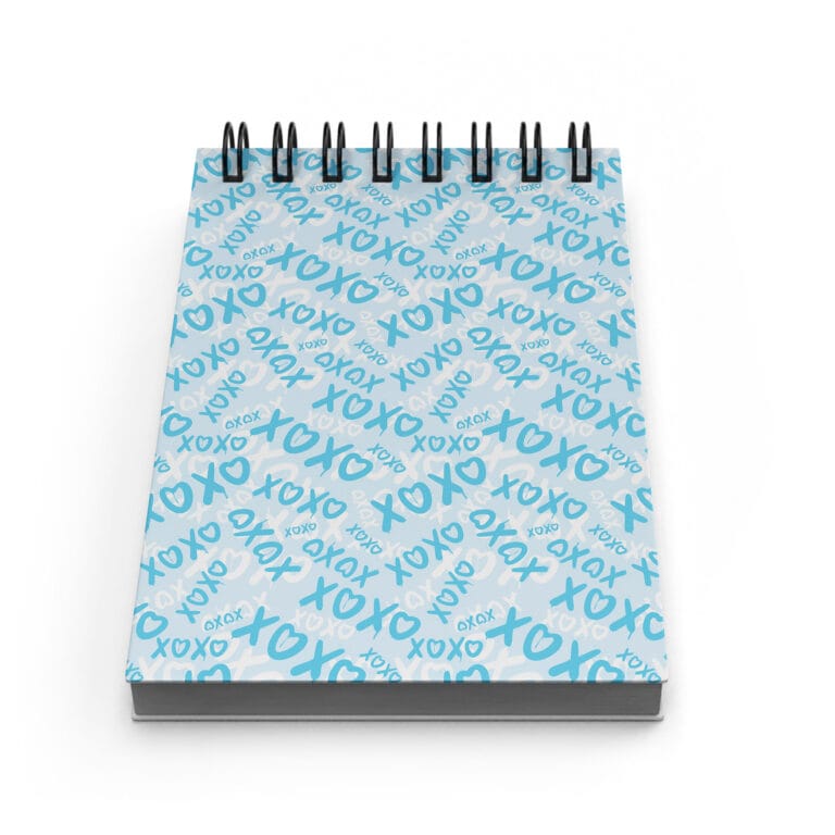 Bloco de Notas 10x15cm – Namorados – XOXO – Azul
