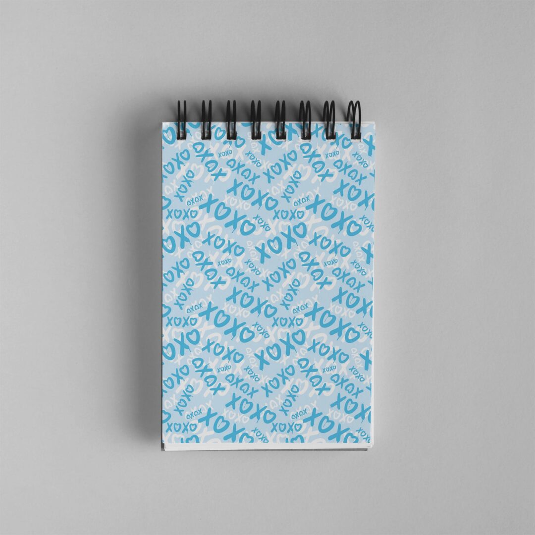 Bloco de Notas 10x15cm - Namorados - XOXO - Azul