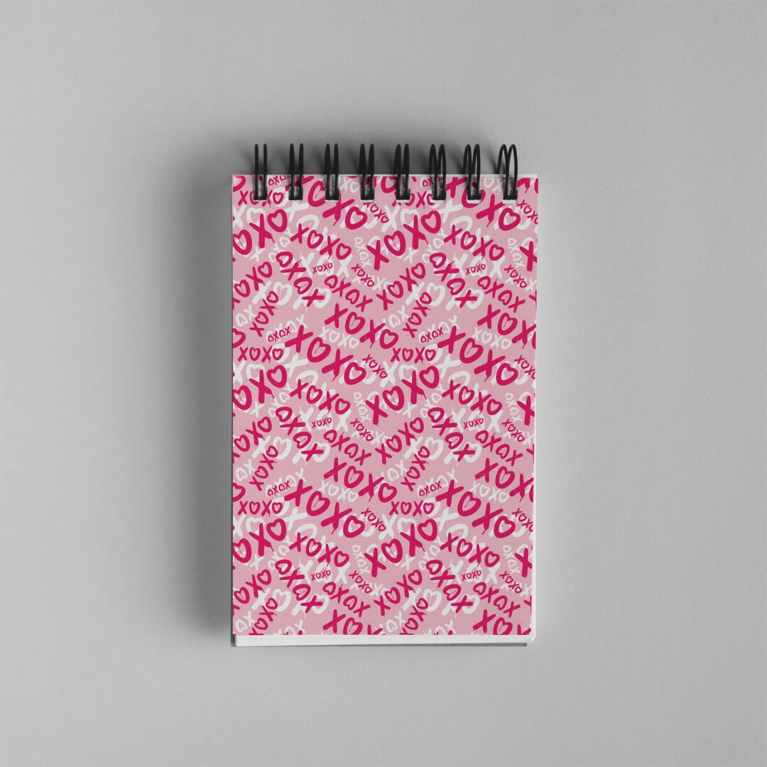 Bloco de Notas 10x15cm - Namorados - XOXO - Rosa