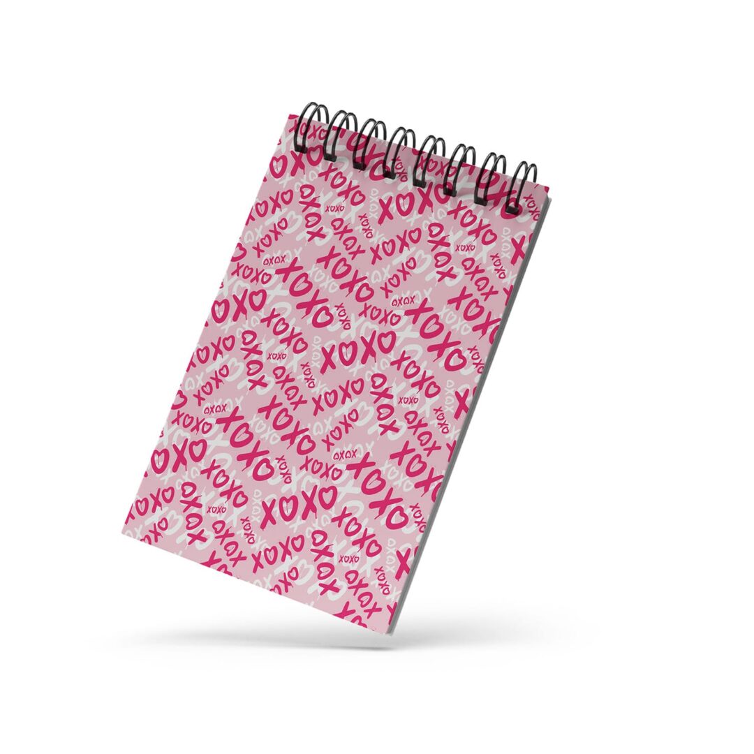 Bloco de Notas 10x15cm - Namorados - XOXO - Rosa