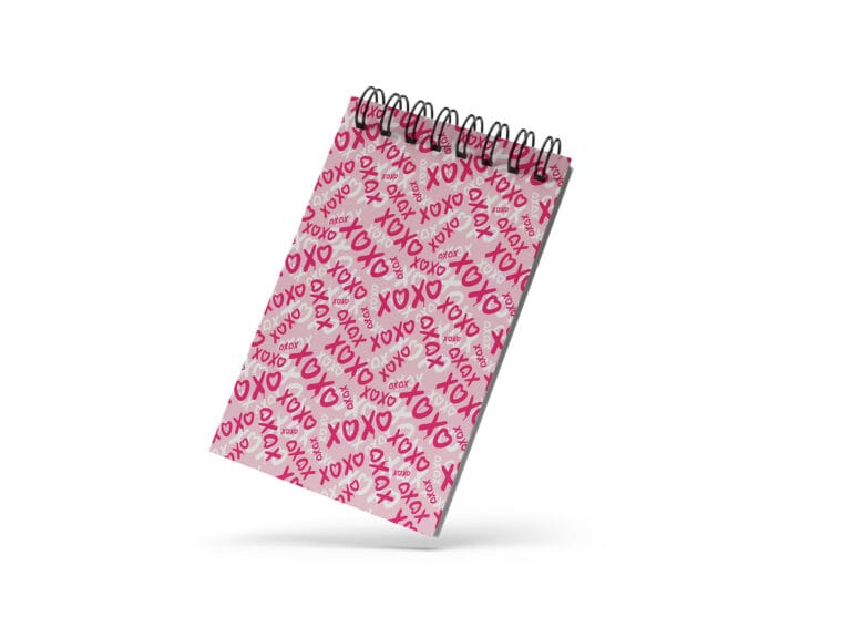 Bloco de Notas 10x15cm – Namorados – XOXO – Rosa