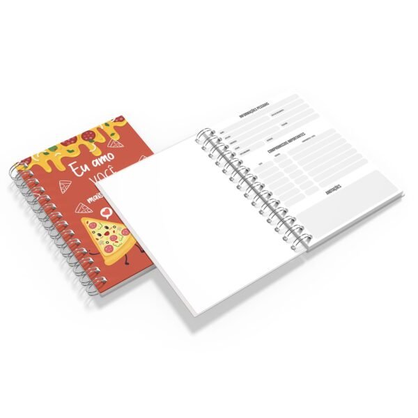 Caderno Grande 19x27cm - Namorados - Amo Mais Que Pizza - Imagem 3