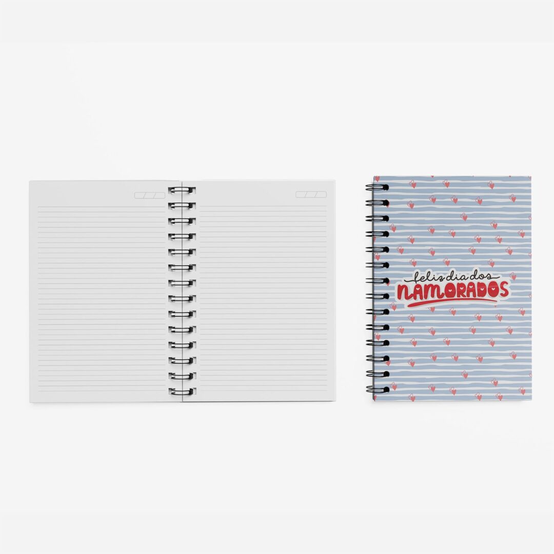Caderno Grande 19x27cm - Namorados - Feliz Dia dos Namorados