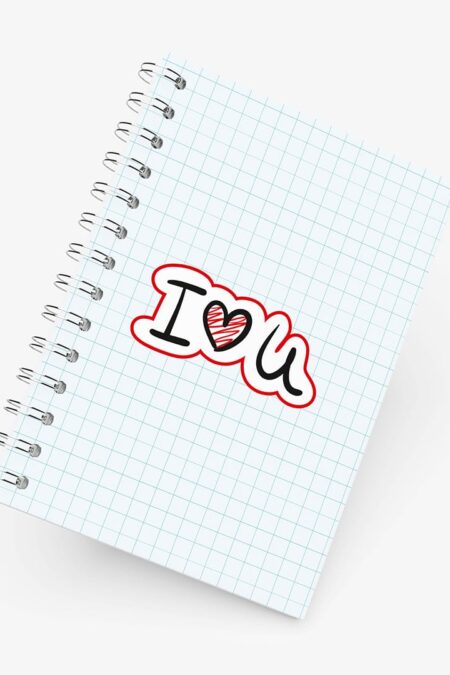 Caderno Grande 19x27cm - Namorados - I Love U