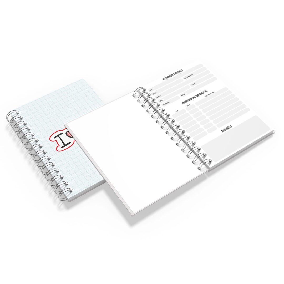 Caderno Grande 19x27cm - Namorados - I Love U