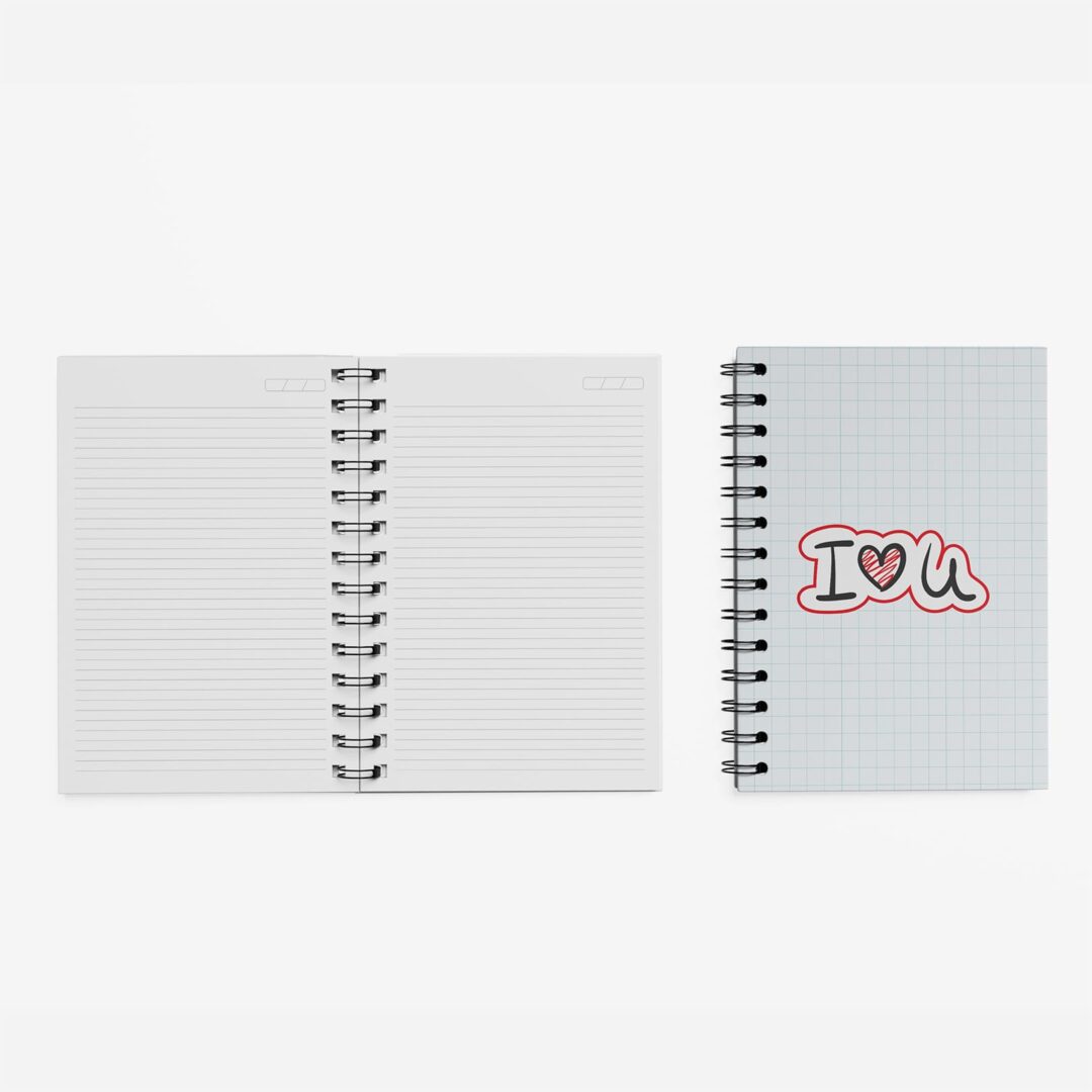 Caderno Grande 19x27cm - Namorados - I Love U