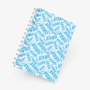 Caderno Grande 19x27cm - Namorados - XOXO - Azul