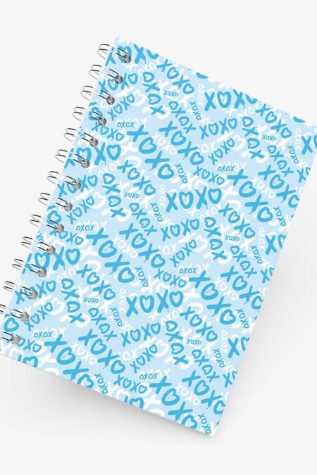 Caderno Grande 19x27cm - Namorados - XOXO - Azul