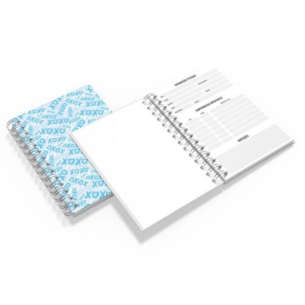 Caderno Grande 19x27cm - Namorados - XOXO - Azul - Imagem 2