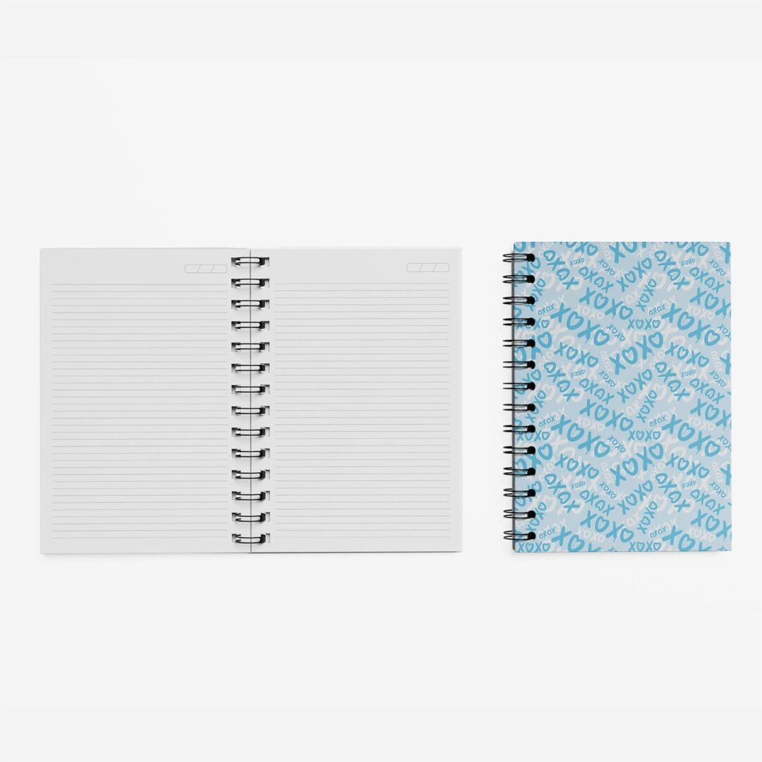 Caderno Grande 19x27cm - Namorados - XOXO - Azul