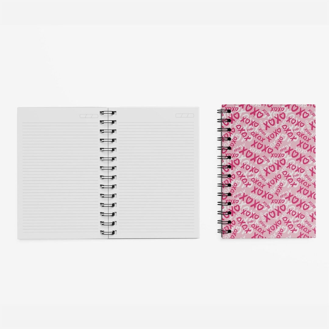 Caderno Grande 19x27cm - Namorados - XOXO - Rosa
