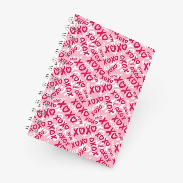 Caderno Grande 19x27cm - Namorados - XOXO - Rosa