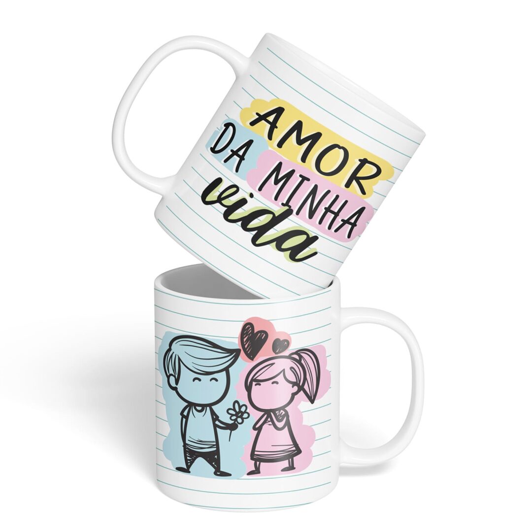 Kit Caderno, Bloco e Caneca - Namorados - Amor da Minha Vida