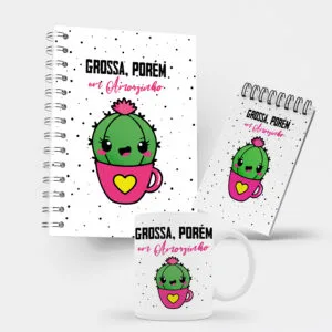 Kit Caderno, Bloco e Caneca - Namorados - Um Amorzinho