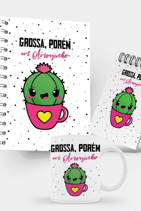 Kit Caderno, Bloco e Caneca - Namorados - Um Amorzinho