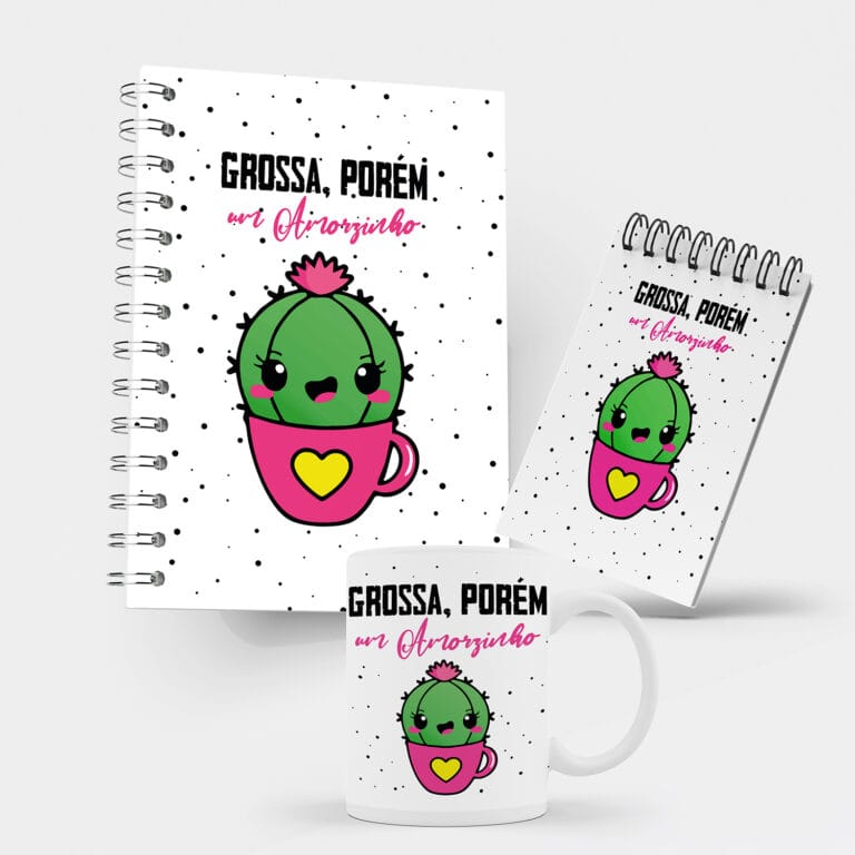 Kit Caderno, Bloco e Caneca – Namorados – Um Amorzinho