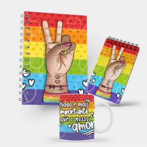 Kit Caderno, Bloco e Caneca - Namorados - Amor Importante