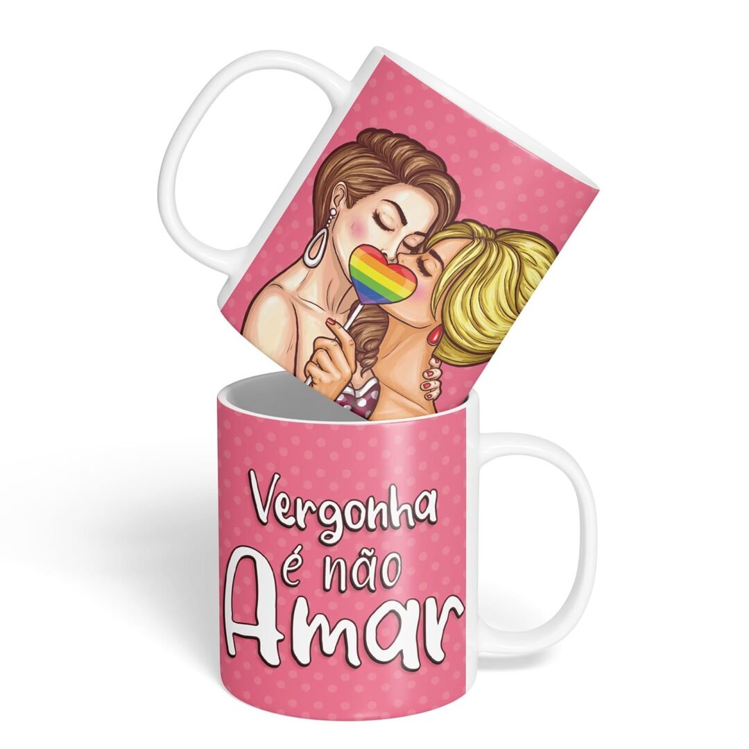 Kit Caderno, Bloco e Caneca - Namorados - Vergonha Não Amar