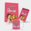 Kit Caderno, Bloco e Caneca - Namorados - Vergonha Não Amar