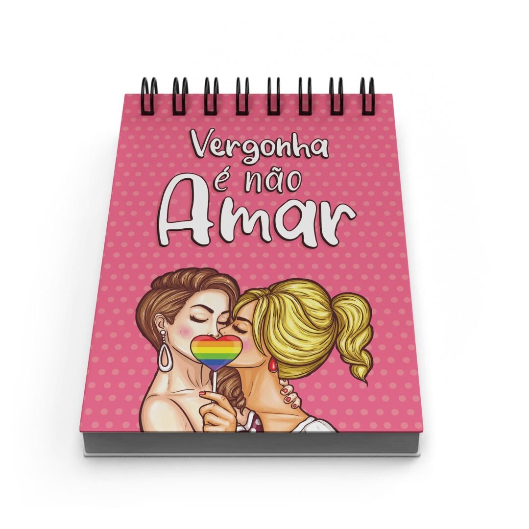 Kit Caderno, Bloco e Caneca - Namorados - Vergonha Não Amar